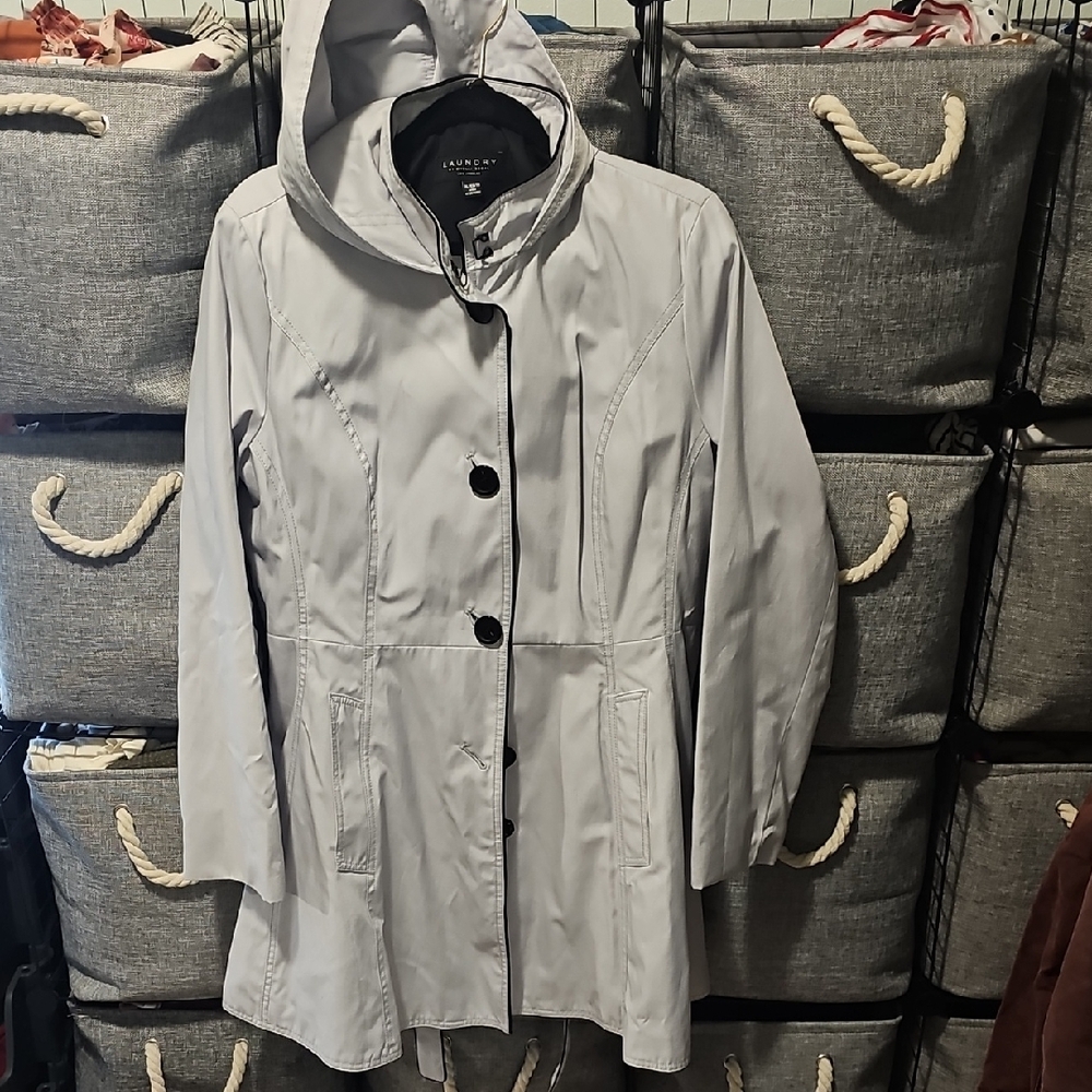 Women's Gray Fit and Flare Hooded Jacket